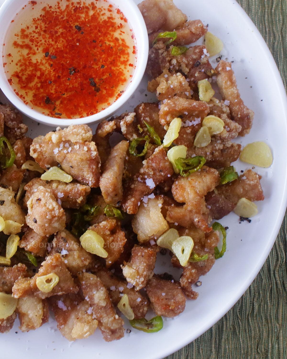 Salt and pepper pork chops (Cantonese-style)
