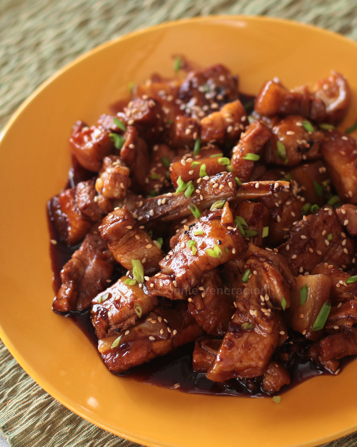 Sticky Sichuan pork
